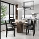 preview thumbnail 18 of 32, Faux Leather Dining Chairs Or Round Glass Dining Table