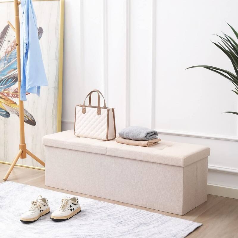 Storage Ottoman Foldable 45.3 Inches