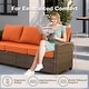 preview thumbnail 27 of 28, HOOOWOOO 7-piece Outdoor Wicker Rattan Patio Conversation Set with Fire Pit