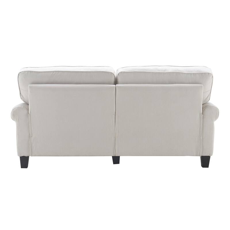 Serta Copenhagen 73" Sofa Couch for Two People, Pillowed Back Cushions and Rounded Arms, Durable Modern Upholstered Fabric