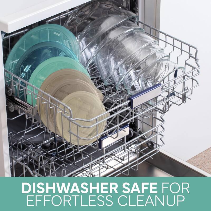 COOK WITH COLOR 12 Pc Glass Nesting Mixing Bowl Set with Lids for Cooking and Prep