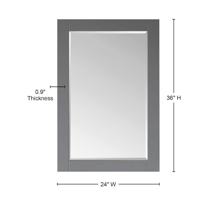 Altair Ivy Rectangular Bathroom Wood Framed Wall Mirror