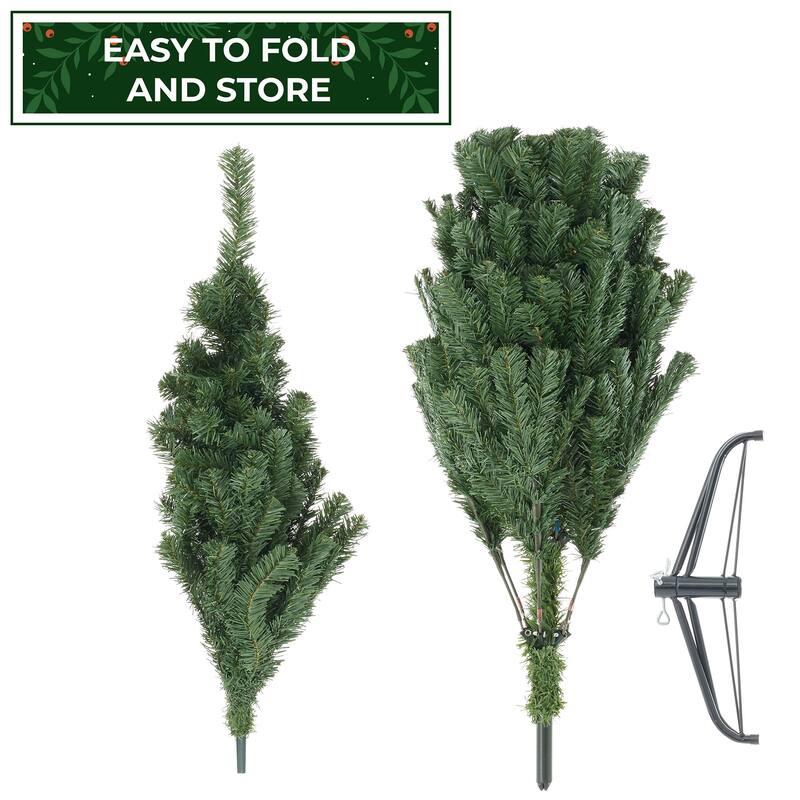 PreLit Realistic Green Spruce Artificial Christmas Tree Stand