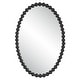 preview thumbnail 1 of 5, Uttermost 09876 Serna 20" W x 30" H Oval Framed Bathroom Mirror Matte Black