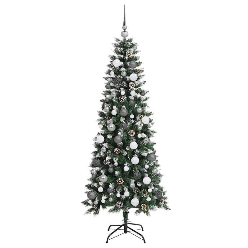 vidaXL Artificial Christmas Tree White 59.1" PVC