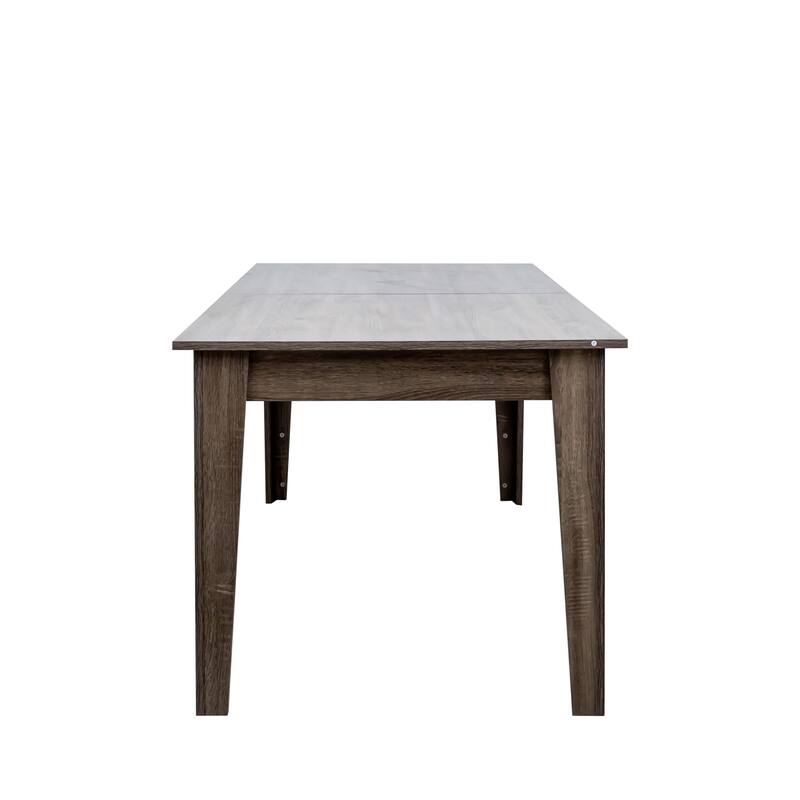 GDF Studio - Nunda Modern Large Extendable Dining Table with Woodgrain Finish
