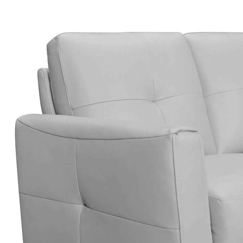 Almafi 82" Dove Gray or Brown Leather Sofa by Armen Living