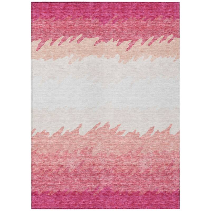 HomeRoots Striped Transitional Rectangle Outdoor Rug