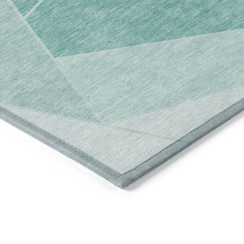 Machine Washable Indoor/ Outdoor Chantille Modern Mosaic Rug