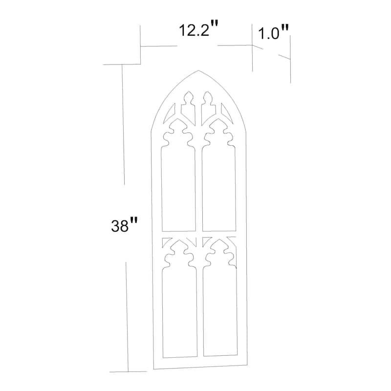 Wood Cathedral Framed Wall Mirror