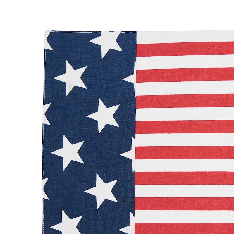 Stars and Stripes Patriotic Cotton July Fourth Woven Placemat Set of 6 - Set of 6