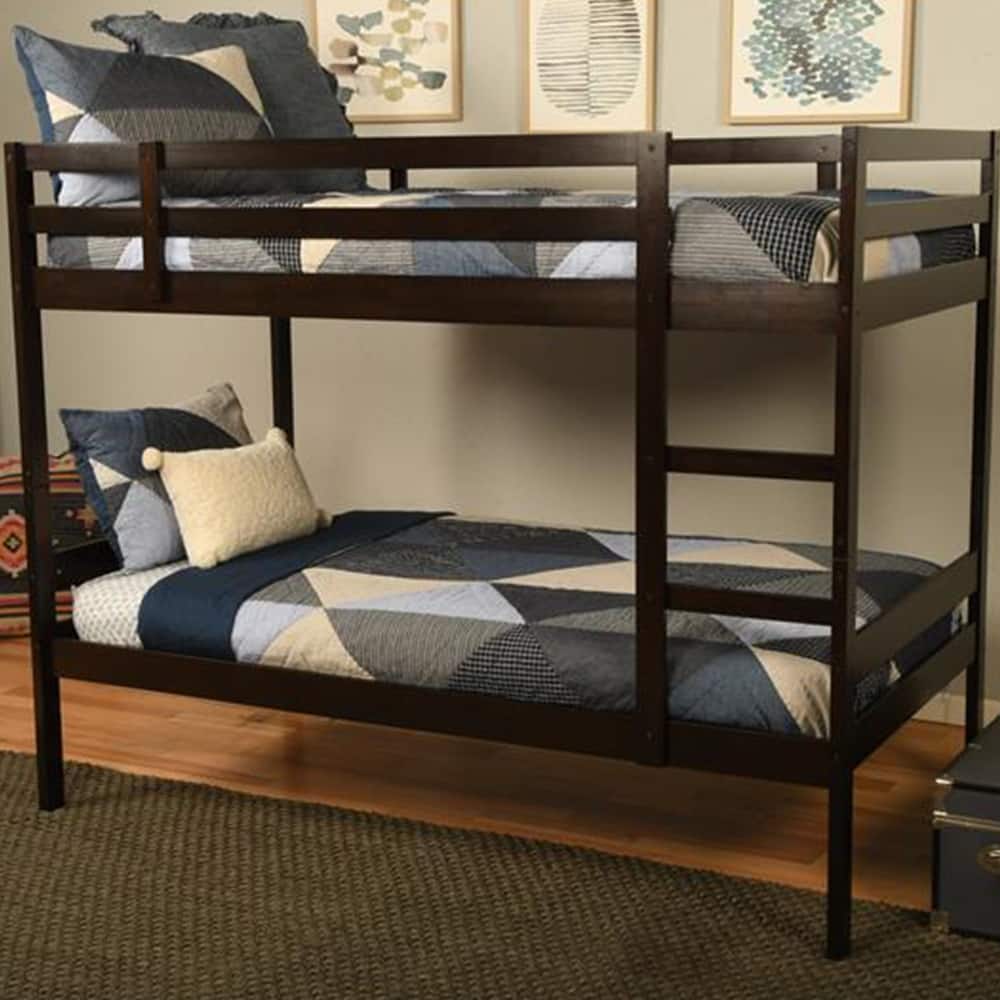 Furniture Sydney Twin-size Wood Bunk Bed in Java Brown