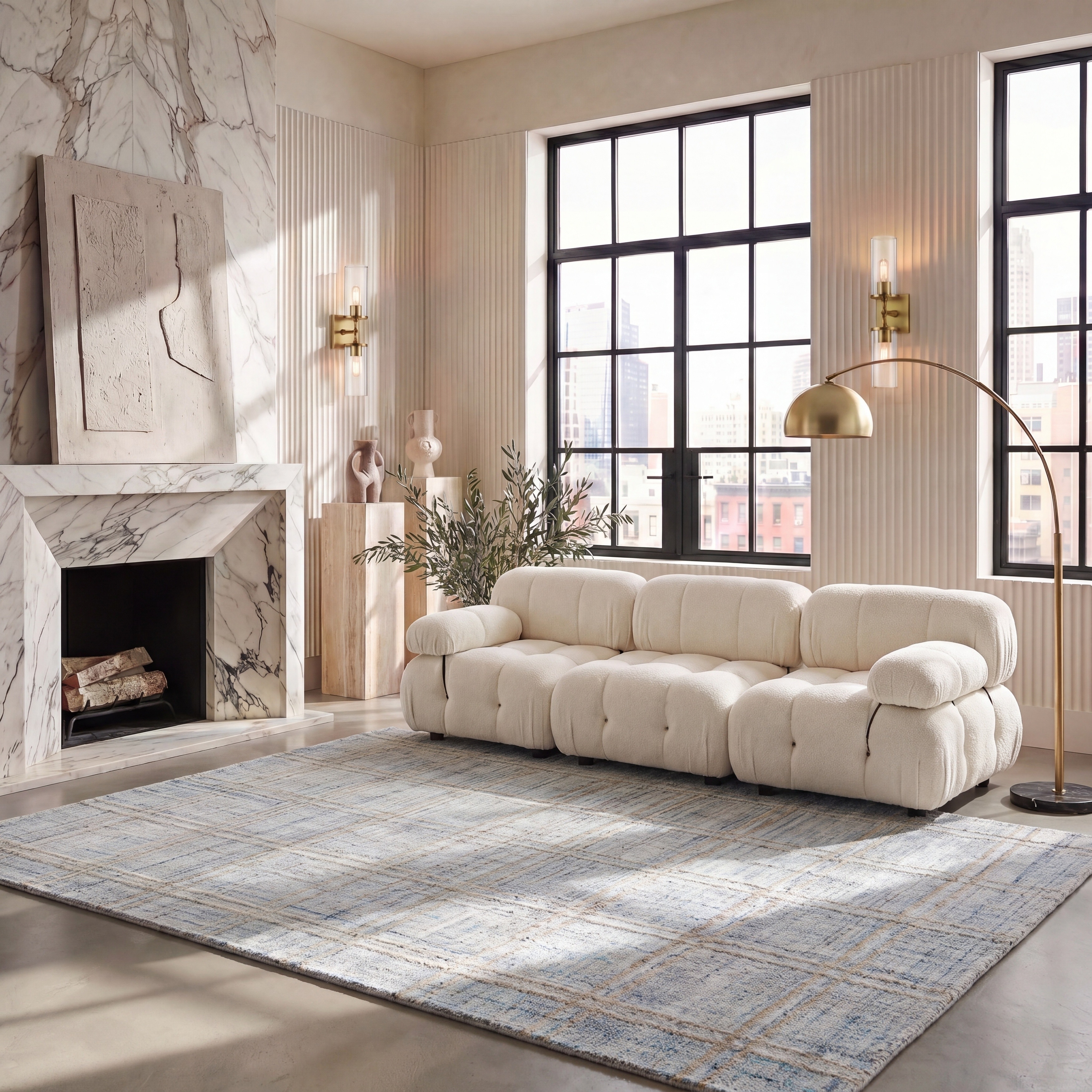 SAFAVIEH Handmade Abstract Alanah Contemporary Plaid Rug