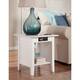 Nantucket End Table with Charging Station in White