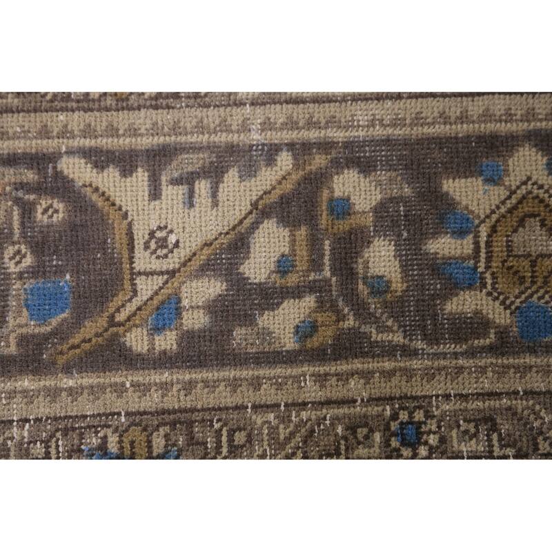 Tabriz Persian Rug Hand-Knotted Traditional Beige Wool Carpet - 6'5"x 9'4"