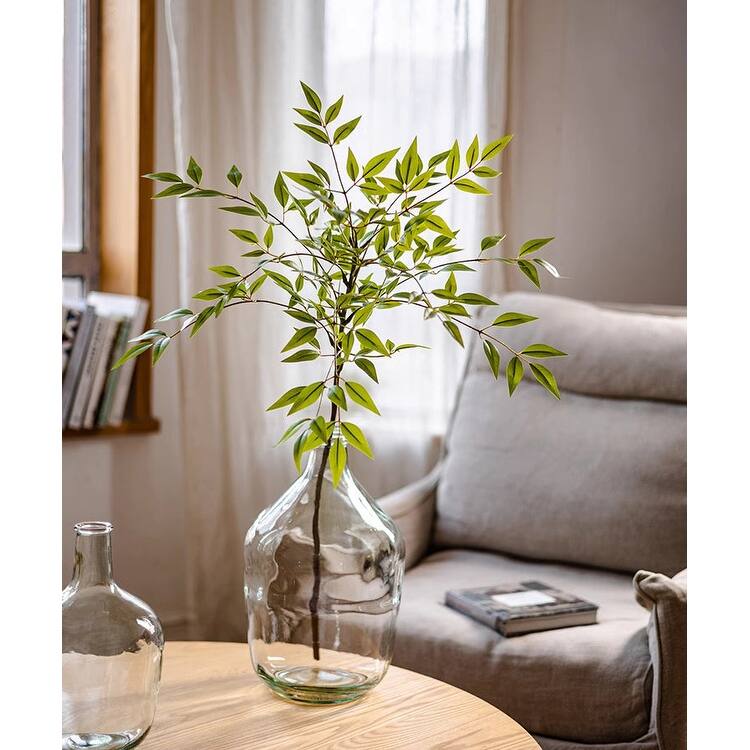 RusticReach Green Nandina Leaf Stem - Large - [C]-Five Stems