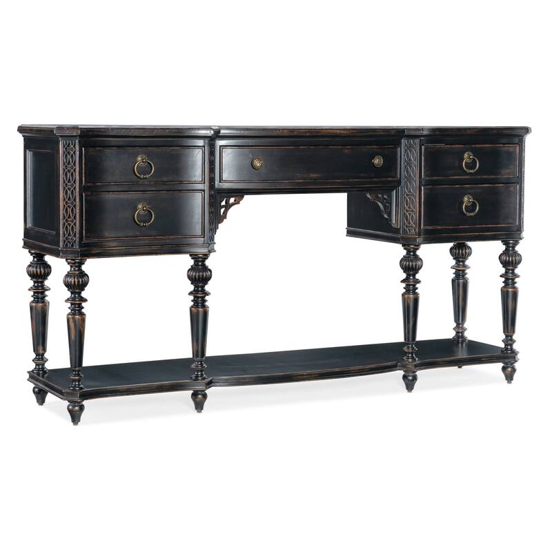 Hooker Furniture 6750-75907 Charleston 74" Wide Cherry Sideboard with - Black Cherry