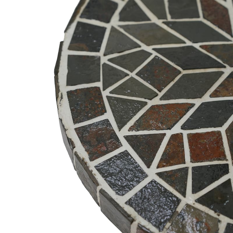 Christopher Knight Home - Enzo Tile Round Umbrella Base with Adjustable Pole Holder