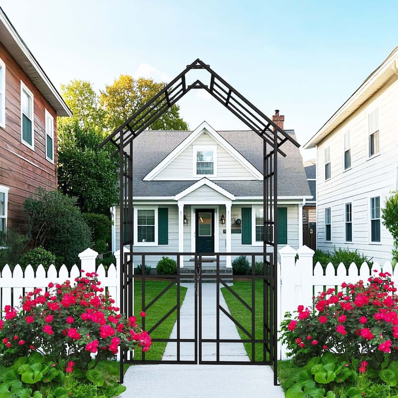 Adjustable Metal Arch Trellis for Climbing Garden Plants