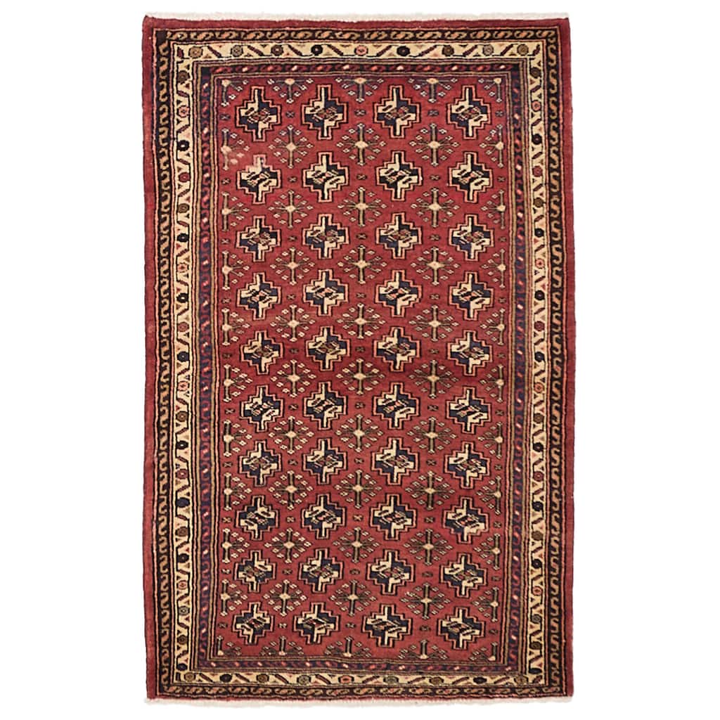 ECARPETGALLERY Hand-knotted Anadol Dark Red Wool Rug - 3'6 x 5'8