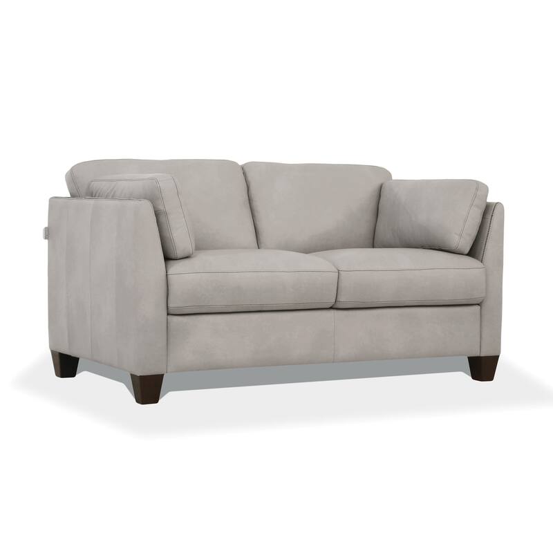 Lovitz Sloped Armrest Loveseat - Antique Silver