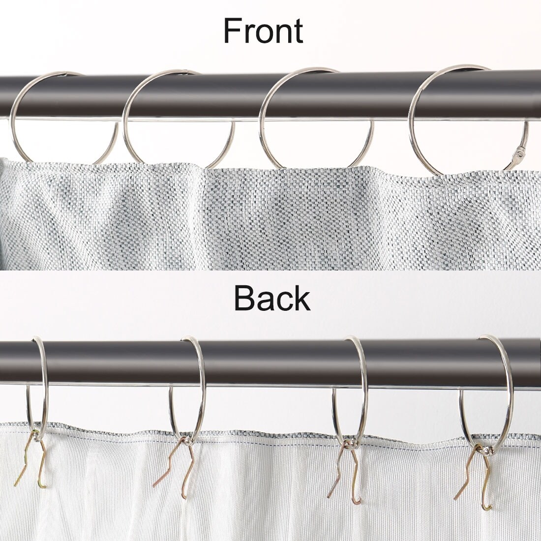 Shop Metal Shower Curtain Drapery Hooks 0 91 X 0 71inch Bathroom