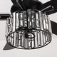 preview thumbnail 9 of 8, 52" Matte Black Modern Crystal Reversible Chandelier Indoor Ceiling Fan with Light and Remote - 52" D x 52" W x 19" H