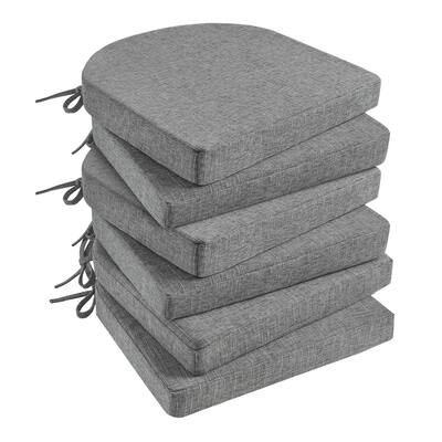 Chair Cushions for Dining Chairs 6 Pack, Memory Foam Chair Cushion with Ties and Non Slip Backing, 16 x 16 inches Chair Pads