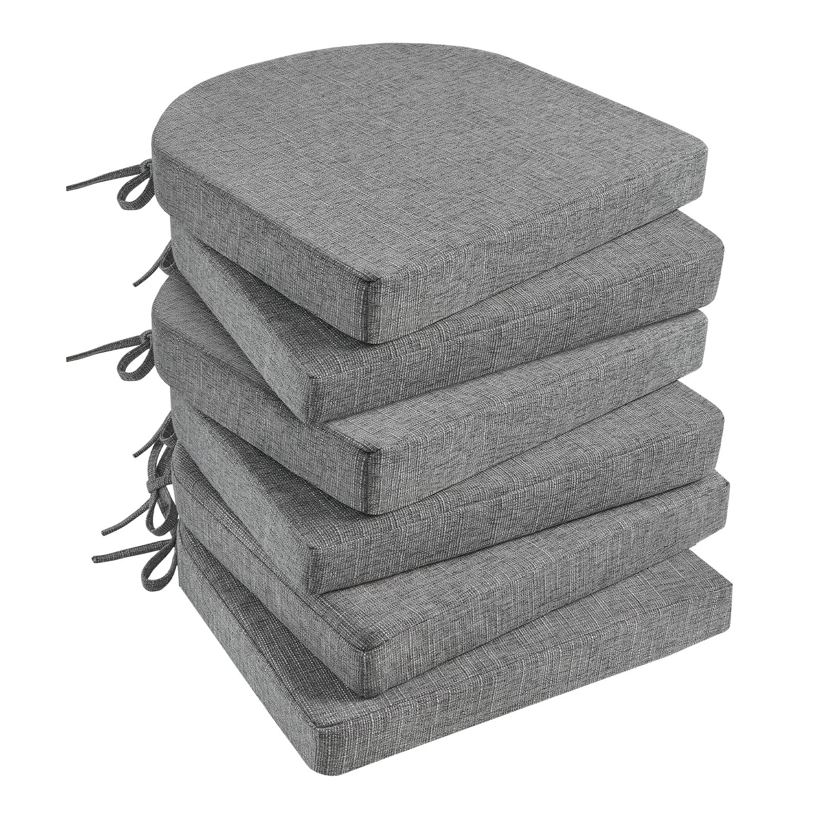 Chair Cushions for Dining Chairs 6 Pack Memory Foam Chair Cushion with Ties and Non Slip Backing 16 x 16 inches Chair Pads Bed Bath Beyond 40514450