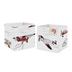 preview thumbnail 1 of 2, Vintage Airplane Foldable Fabric Storage Bins - Grey Yellow Orange Red White and Blue Airplanes Air Plane Transportation Clouds