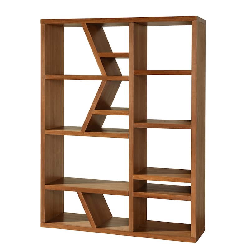 StyleCraft Norman Wyatt Home - Winnona Wooden Bookshelf - Amber Woodgrain
