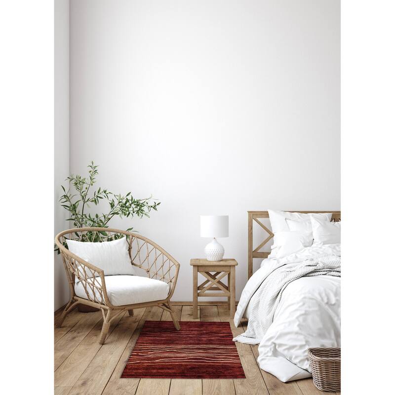 ECARPETGALLERY Hand-knotted Peshawar Ziegler Dark Copper Wool Rug - 4'0 x 5'11