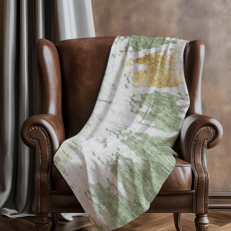 Premium Machine Washable Contemporary Spiral Sherpa Throw Blanket