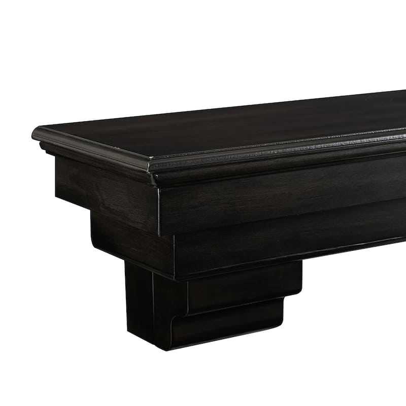 SEI Furniture Bonclary Wood Fireplace Mantel Shelf