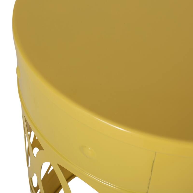 Metal end Table -Large ,Green