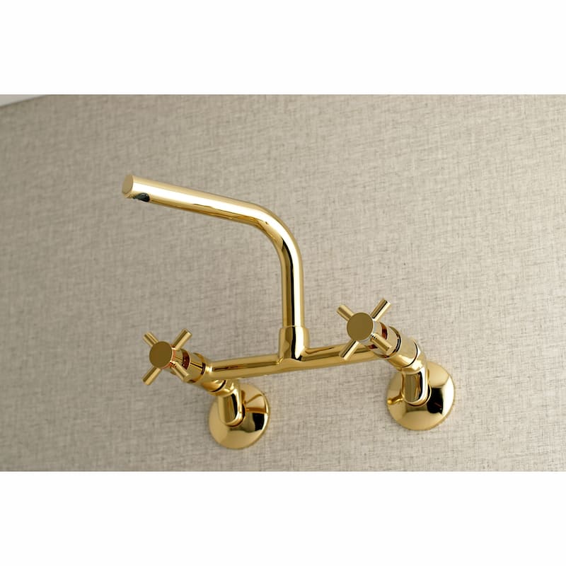 Kingston Brass Concord 8 in. Adjustable Center Wall Mount Kitchen Faucet