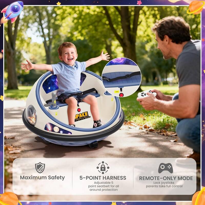12V Ride on Electric Bumper Car for Kids & Toddlers, Dual Motor for Kids Best Gift