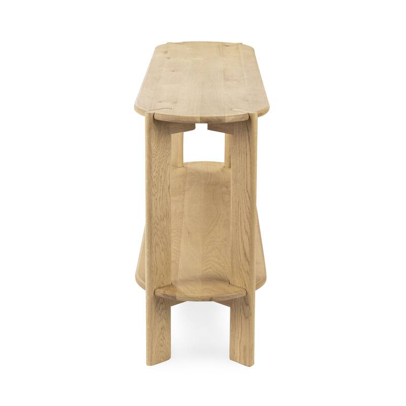 Kering Oak Wood Oval Console Table by Kosas Home