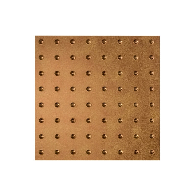 FASÄDE Minidome Decorative Vinyl 2ft x 2ft Lay in Ceiling Panel in Antique Bronze (5 Pack) - 12in x 12in Sample - Antique Bronze