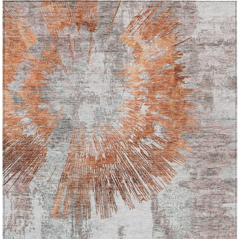 HomeRoots Abstract Transitional Rectangle Outdoor Rug