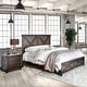preview thumbnail 9 of 18, Epona Rustic Dark Walnut Wood 2-Piece Panel Bed and Nightstand Set by The Gray Barn California King