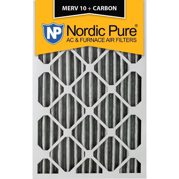 3 Piece Nordic Pure 18x25x2 MERV 8 Pleated Plus Carbon AC Furnace Air Filters 18 x 25 x 2