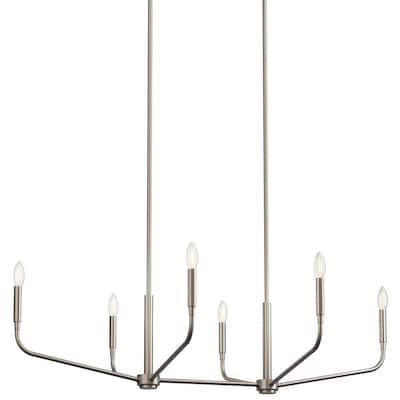 Kichler 52721 Madden 6 Light 45" Wide Taper Candle Linear Chandelier
