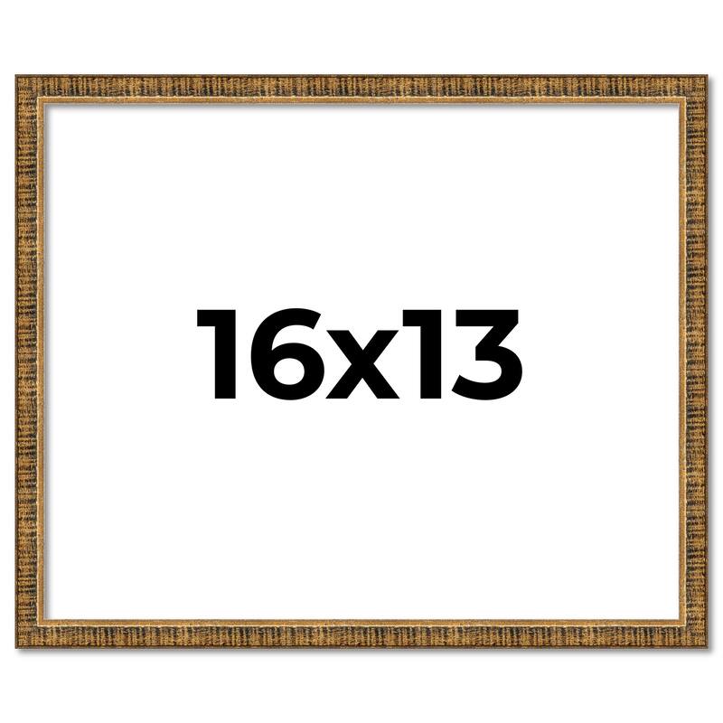 16x13 Frame Gold Picture Frame - Complete Modern Photo Frame Includes