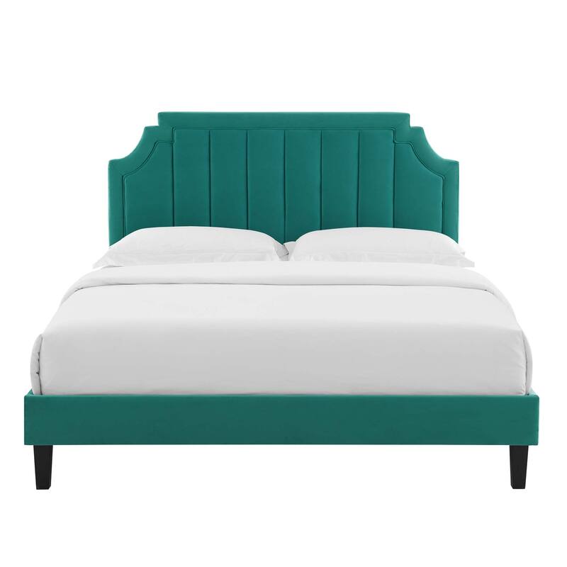 Sienna Performance Velvet Queen Platform Bed
