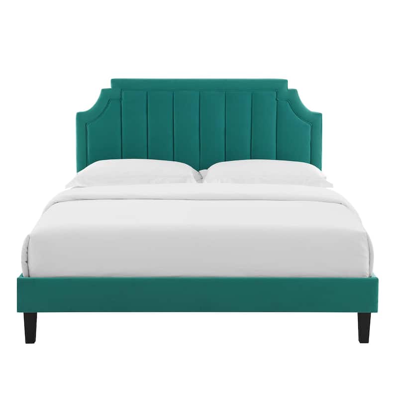 Sienna Performance Velvet Twin Platform Bed