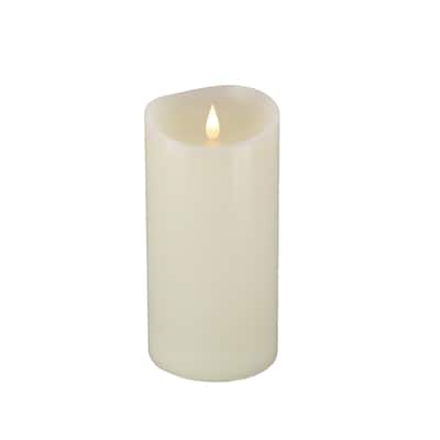 HGTV Home Collection 8 in Heritage Real Motion Real Motion Flameless Candle With Remote, Ivory, LED - 8 in