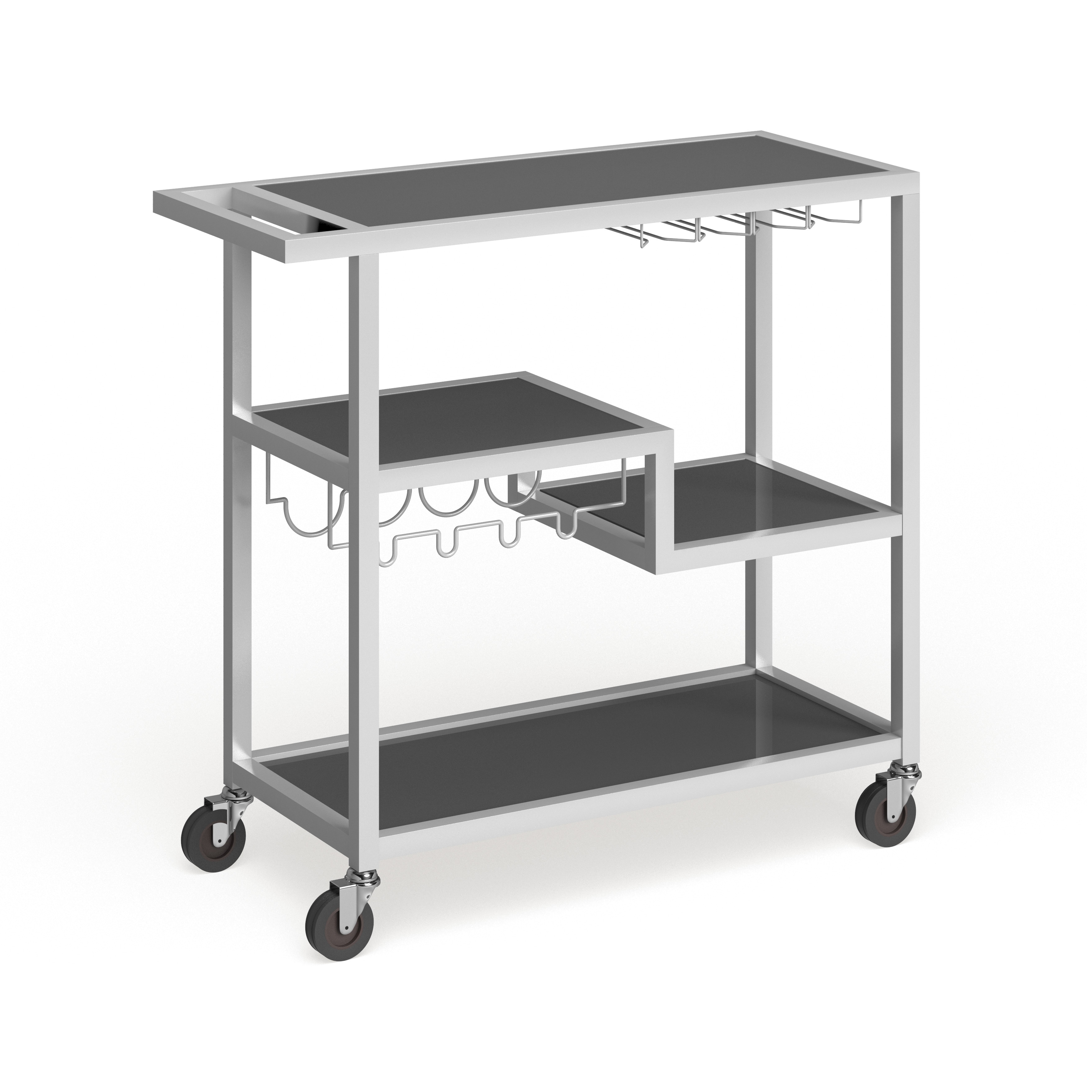 Shop Carbon Loft Glenn White Metal Bar Cart Overstock 20882584