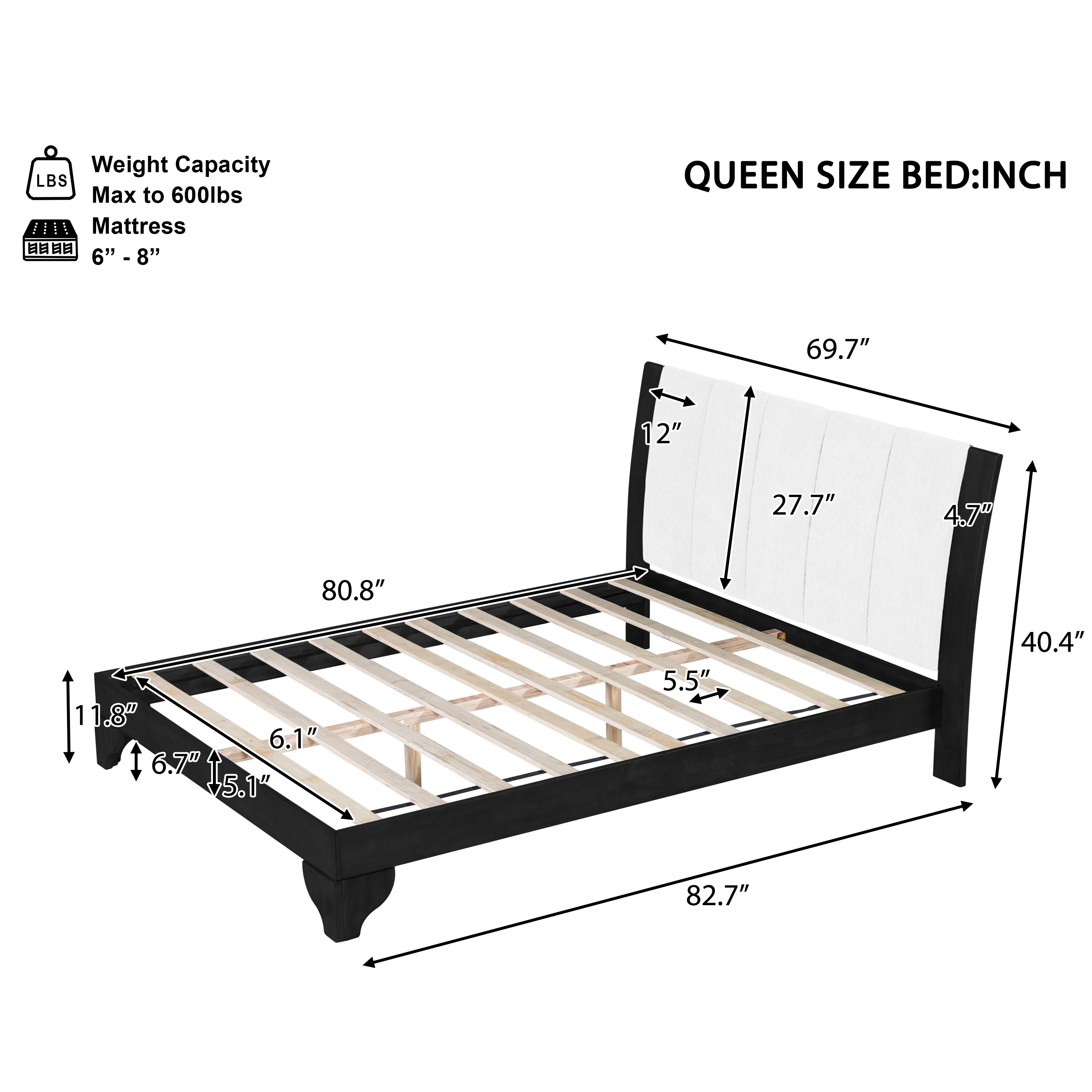 Christopher Knight Home - Mochi Premium Mid-Century Pine Wooden Bed Frame with Headboard Included