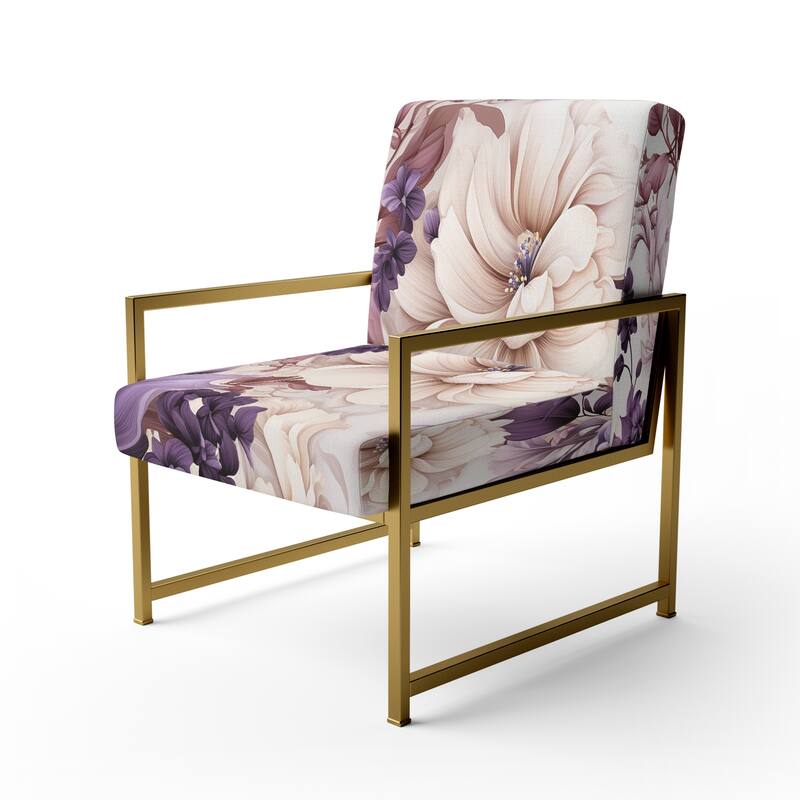 Designart "Ethereal Floral Delight Victorian Pattern III" Upholstered Floral Accent Chair and Cottage Arm Chair - Multiple Color